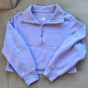Scuba Oversized half zip up - Lilac